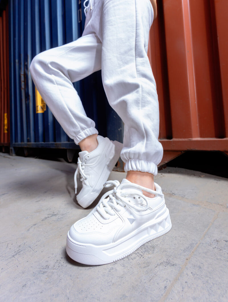 Baskets à lacets à plateforme